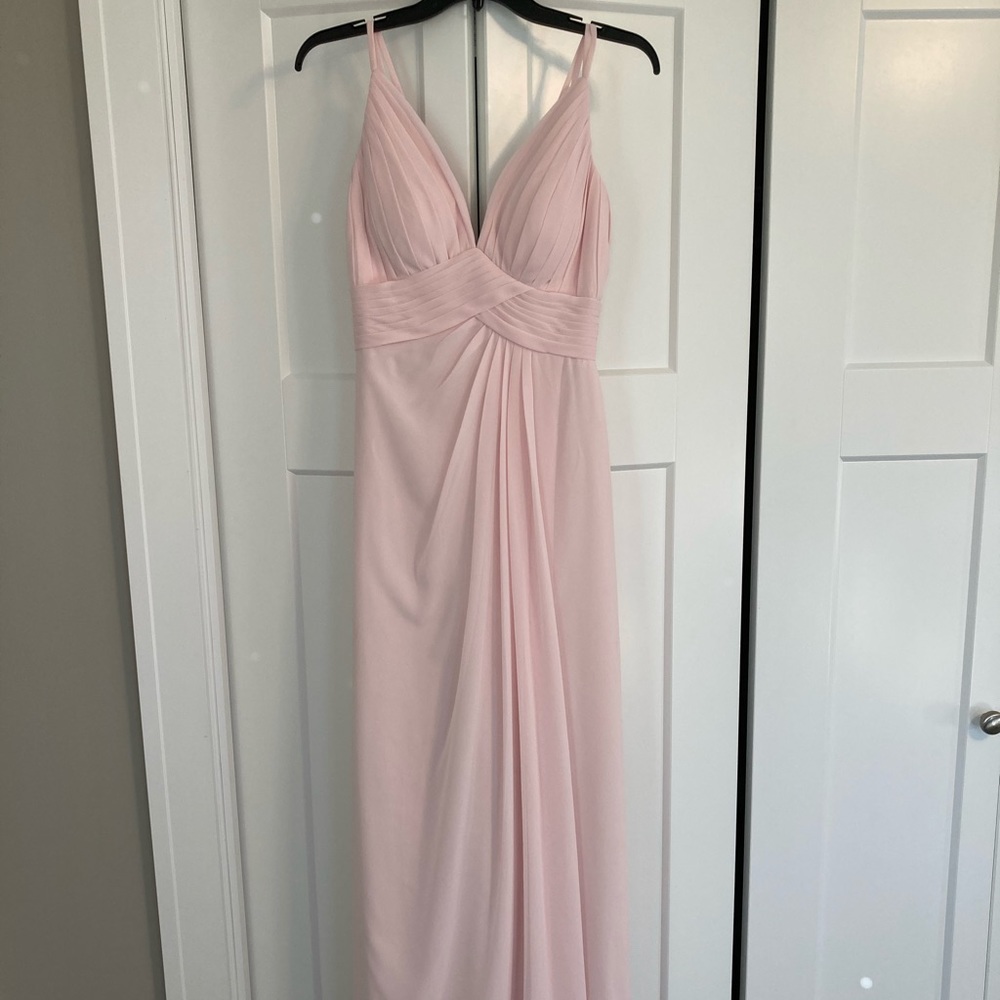 Size 2 Azazie Blush bridesmaid dress